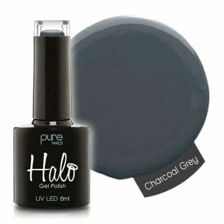 PURE NAILS - HALO GEL POLISH - CHARCOAL GREY - 8ML - LATEST COLLECTION