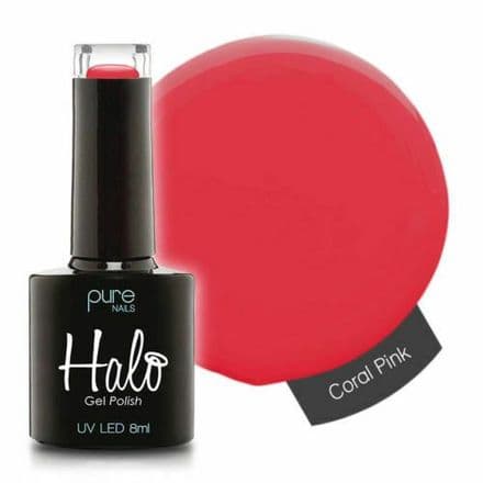 PURE NAILS - HALO GEL POLISH - CORAL PINK - 8ML - LATEST COLLECTION