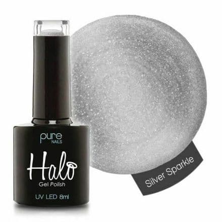 PURE NAILS - HALO GEL POLISH - SILVER SPARKLE - 8ML - LATEST COLLECTION